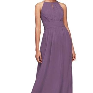 Brand new David’s Bridal Bridesmaid Gown size 14 Wisteria color unaltered.